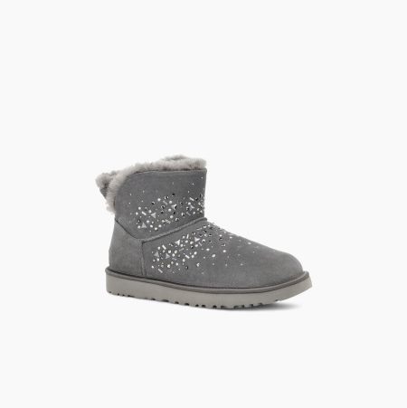 UGG Classic Galaxy Bling Mini Deep Grey Boots for Women (QEDB96312)